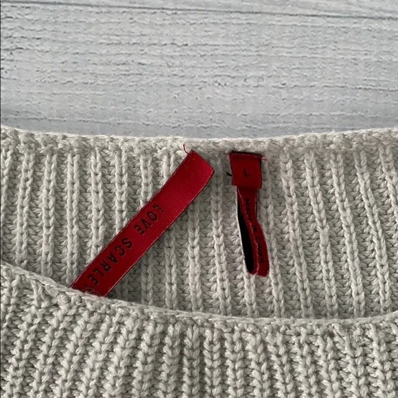 Gray Cropped Sweater with Zippers Size L - Picture 5 of 6